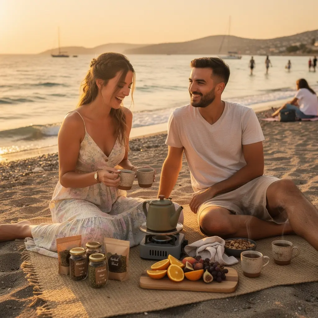 Προϊόντα τσαγιού με ετικέτες που αναδεικνύουν ελληνικές ποικιλίες.